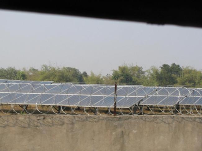 Solar plant - main source of electricity near Tapovan