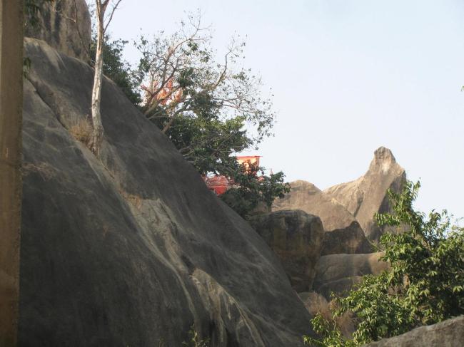 Tapovan - Ravana cave ( just below this rock  ) 