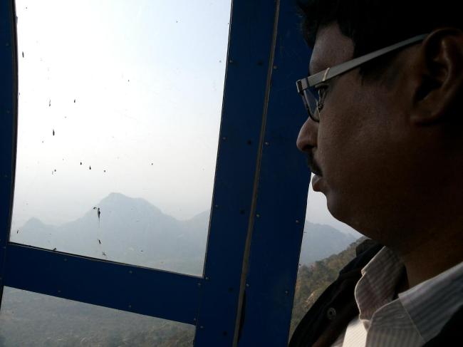 Awesome views of Trikut Pahar from ropeway 