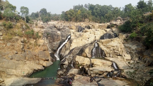 Dassam fall view from hill top 